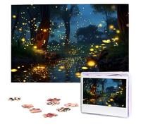1000 Pieces Wooden Puzzles for Adults, Fireflies Personalized Jigsaw Puzzle Interesting Custom Photo Puzzles Gift for Holiday Birthday Wedding Anniversay