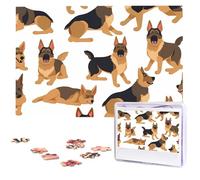 1000 Pieces Wooden Puzzles for Adults, German Shepherd Personalized Jigsaw Puzzle Interesting Custom Photo Puzzles Gift for Holiday Birthday Wedding Anniversay