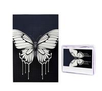 1000 Pieces Wooden Puzzles for Adults Jigsaw Puzzle Difficult Personalized Picture Puzzles A Black and White Butterfly Funny Wood Puzzle Modern Home Decor Wall Art Unique Gift (29.5" x 19.7")