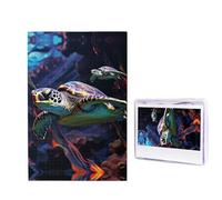1000 Pieces Wooden Puzzles for Adults Jigsaw Puzzle Difficult Personalized Picture Puzzles A Colorful Tropical sea Turtle Funny Wood Puzzle Modern Home Decor Wall Art Unique Gift (29.5" x 19.7")