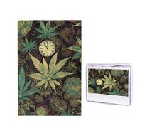 1000 Pieces Wooden Puzzles for Adults Jigsaw Puzzle Difficult Personalized Picture Puzzles A Puff in Time Weed Funny Wood Puzzle Modern Home Decor Wall Art Unique Gift (29.5" x 19.7")