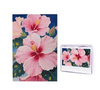 1000 Pieces Wooden Puzzles for Adults Jigsaw Puzzle Difficult Personalized Picture Puzzles Blooming Hibiscus Funny Wood Puzzle Modern Home Decor Wall Art Unique Gift (29.5" x 19.7")