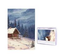 1000 Pieces Wooden Puzzles for Adults Jigsaw Puzzle Difficult Personalized Picture Puzzles Cabin in The Woods Funny Wood Puzzle Modern Home Decor Wall Art Unique Gift (29.5" x 19.7")
