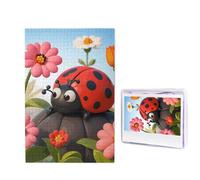 1000 Pieces Wooden Puzzles for Adults Jigsaw Puzzle Difficult Personalized Picture Puzzles Cartoon Ladybug Flower Funny Wood Puzzle Modern Home Decor Wall Art Unique Gift (29.5" x 19.7")