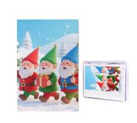 1000 Pieces Wooden Puzzles for Adults Jigsaw Puzzle Difficult Personalized Picture Puzzles Christmas Gnomes Funny Wood Puzzle Modern Home Decor Wall Art Unique Gift (29.5" x 19.7")