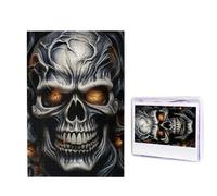 1000 Pieces Wooden Puzzles for Adults Jigsaw Puzzle Difficult Personalized Picture Puzzles Cool Evil Skull Funny Wood Puzzle Modern Home Decor Wall Art Unique Gift (29.5" x 19.7")