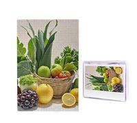 1000 Pieces Wooden Puzzles for Adults Jigsaw Puzzle Difficult Personalized Picture Puzzles Fresh Fruits and Vegetables Funny Wood Puzzle Modern Home Decor Wall Art Unique Gift (29.5" x 19.7")