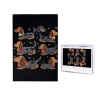 1000 Pieces Wooden Puzzles for Adults Jigsaw Puzzle Difficult Personalized Picture Puzzles I Love My Dog Dachshunds Funny Wood Puzzle Modern Home Decor Wall Art Unique Gift (29.5" x 19.7")