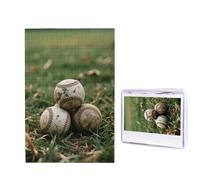 1000 Pieces Wooden Puzzles for Adults Jigsaw Puzzle Difficult Personalized Picture Puzzles Old Baseballs Funny Wood Puzzle Modern Home Decor Wall Art Unique Gift (29.5" x 19.7")