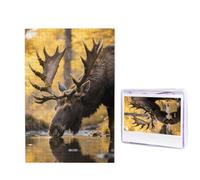 1000 Pieces Wooden Puzzles for Adults Jigsaw Puzzle Difficult Personalized Picture Puzzles Rustic Woodland Deer Funny Wood Puzzle Modern Home Decor Wall Art Unique Gift (29.5" x 19.7")