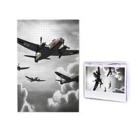 1000 Pieces Wooden Puzzles for Adults Jigsaw Puzzle Difficult Personalized Picture Puzzles World War Funny Wood Puzzle Modern Home Decor Wall Art Unique Gift (29.5" x 19.7")