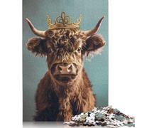 1000 Pieces Yak King Pastel Crown Jigsaw Puzzles for Adults Wood Puzzle Jigsaws Puzzling for Gift 1000pcs (75x50cm)