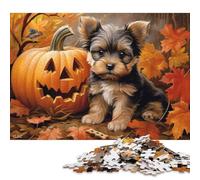 1000 Pieces 'Yorkie Halloween Jigsaw Wooden Puzzle Jigsaws for Adults Family Entertainment Toys 1000pcs (75x50cm)