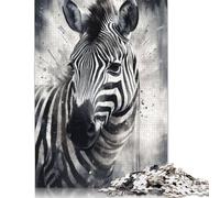 1000 Pieces Zebra Portrait Jigsaw Puzzle Puzzles for Teenagers Gifts for Adults 1000pcs (75x50cm)