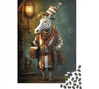 1000 Pieces Zebra Traveler Art Jigsaw Puzzles for Adults Paper Puzzles for Adults& Teens Age 12 Years Up 1000pcs (38x26cm)