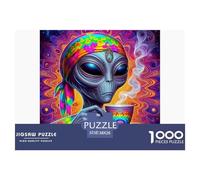 1000 PiecesAlien Jigsaw PuzzlesStrange Alien for Adults38x26cm/1000pcs for Challenging Family Activity Games Perfect for Relaxation Colourful Challenging Games - Gifts