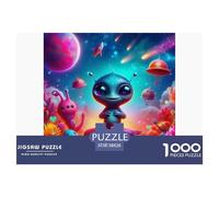 1000 PiecesAlien Jigsaw PuzzleStrange Alien Age 14+ for Adults38x26cm/1000pcs for Challenging Family Activity Game Perfect for Relaxation Colourful Creativity & Gift Giving