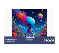 1000 PiecesAlien Jigsaw PuzzleStrange Alien for Adults38x26cm/1000pcs for Challenging Family Activity Games Perfect for Relaxation Colourful Challenging Games - Gifts