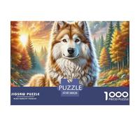 1000 PiecesAmerican Eskimo Dog Decoration Puzzle The Challenge Is Difficult Puzzles for Adults with Home Décor Brainteasing Adults 12 Years of Age And OlderAmerican Eskimo Dog