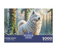 1000 PiecesAmerican Eskimo Dog The Puzzle The Challenge Is Difficult Puzzles for Adults with Home Decor Gifts Brainteasing Adults 12 Years of Age And OlderAmerican Eskimo Dog