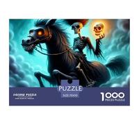 1000 PieceSkeleton Knight Decoration PuzzleA Mighty And Domineering But Charming Rogue Fantasy Character The Challenge Is Difficult Puzzles for Adults with Home Décor Tough Game Adults 12 Years of Age