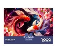 1000 PiecesKoi Fish Decoration PuzzleAnimals That Can Bring Good Luck The Challenge Is Difficult Puzzles for Adults with Home Décor Puzzle Educational Gam Adults 12 Years of Age And OlderKoi Fish