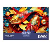 1000 PiecesKoi Fish PieceJigsawAnimals That Can Bring Good Luck The Challenge Is Difficult Puzzles for Adults with Home Decor Gifts Tough Game Adults 12 Years of Age And OlderKoi Fish