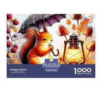 1000 PieceSquirrel PieceJigsawCute Small And Agile Animal The Challenge Is Difficult Puzzles for Adults with Home Décor Brainteasing Adults 12 Years of Age And OlderSquirrel
