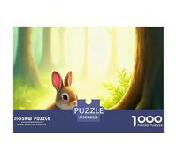1000 PiecesRabbit Decoration PuzzleCute And Well-behaved Pet The Challenge Is Difficult Puzzles for Adults with Home Decor Gifts Puzzle Educational Gam Adults 12 Years of Age And OlderRabbit