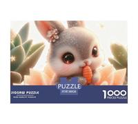 1000 PiecesRabbit PieceJigsawCute And Well-behaved Pet The Challenge Is Difficult Puzzles for Adults with Home Décor Puzzle Educational Gam Adults 12 Years of Age And OlderRabbit