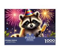 1000 PiecesRaccoon Jigsaws Pieces Cute Animal Pets The Challenge Is Difficult Puzzles for Adults with Home Decor Gifts Brainteasing Adults 12 Years of Age And OlderRaccoon
