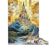 1000 PieceStained Glass Castle Jigsaw Puzzles for Adults And Wooden Puzzle for Puzzles Lovers 1000pcs (75x50cm)