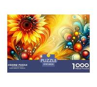 1000 PieceSunflower Jigsaws Pieces A Plant That Always Faces The Sun The Challenge Is Difficult Puzzles for Adults with Home Décor Tough Game Adults 12 Years of Age And OlderSunflower