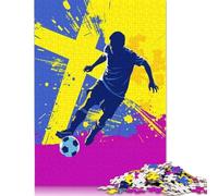 1000 PieceSweden Soccer Player Silhouette Jigsaw Puzzles for Adults And Paper Puzzle for Puzzles Lovers 38x26cm/1000pcs