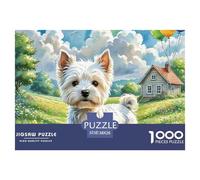 1000 PiecesWest Highland White Terrier PieceJigsaw The Challenge Is Difficult Puzzles for Adults with Home Decor Gifts Puzzle Educational Gam Adults 12 Years of Age And OlderWest Highland White Terrie