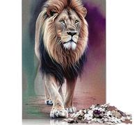 1000 PieceWatercolor Lion Portrait Jigsaw Puzzles for Adults And Wooden Puzzle for Puzzles Lovers 1000pcs (75x50cm)