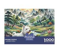 1000 PieceWest Highland White Terrier Decoration Puzzle The Challenge Is Difficult Puzzles for Adults with Home Décor Tough Game Adults 12 Years of Age And OlderWest Highland White Terrier