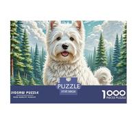 1000 PieceWest Highland White Terrier The Puzzle The Challenge Is Difficult Puzzles for Adults with Home Décor Tough Game Adults 12 Years of Age And OlderWest Highland White Terrier