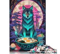 1000 PieceWolf Ramen Art Jigsaw Puzzles for Adults And Wooden Puzzle for Puzzles Lovers 1000pcs (75x50cm)