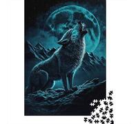 1000 PieceWolves Under The Full Moon Jigsaw Puzzles for Adults And Wooden Puzzle for Puzzles Lovers 1000pcs (75x50cm)