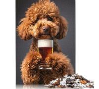 1000 Poodle Beer Jigsaw Puzzles for Adults Teenager & Wooden Puzzles Family Games 1000pcs (75x50cm)