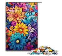 1000 Puzzle A Sea of Colorful Flowers Wooden Children's Puzzle Family Parent-child Interaction 1000 PCS(75x50cm)