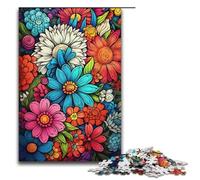 1000 Puzzle A Sea of Colorful Flowers Wooden Children's Puzzle Family Parent-child Interaction 1000 PCS(38x26cm)