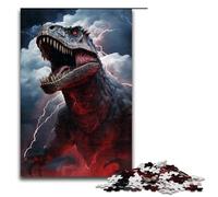 1000 Puzzle Angry Tyrannosaurus Rex Wooden Children's Puzzle Family Parent-child Interaction 1000 PCS(75x50cm)