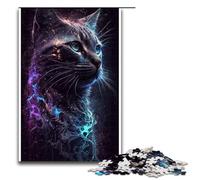 1000 Puzzle Animal Universe Black Cat Wooden Children's Puzzle Family Parent-child Interaction 1000 PCS(75x50cm)