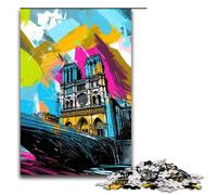 1000 Puzzle Art Notre Dame De Paris Wooden Children's Puzzle Family Parent-child Interaction 1000 PCS(75x50cm)