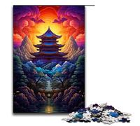 1000 Puzzle Bulguksa Temple South Korea Wooden Children's Puzzle Family Parent-child Interaction 1000 PCS(75x50cm)