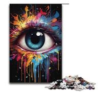 1000 Puzzle Color Fantasy Eyes Wooden Children's Puzzle Family Parent-child Interaction 1000 PCS(38x26cm)