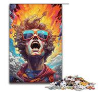 1000 Puzzle Colorful And Psychedelic Ordinary Heroes Wooden Children's Puzzle Family Parent-child Interaction 1000 PCS(38x26cm)