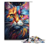 1000 Puzzle Colorful Exotic Cat Paper Children's Puzzle Family Parent-child Interaction 1000 PCS(38x26cm)